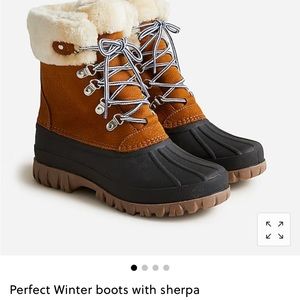 J. Crew “Perfect Winter Boots” color pecan camel, size women’s 8